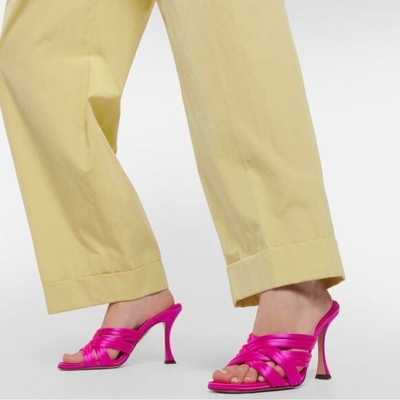 Aquazzura Oahu 95MM Strappy Satin Sandals size 37 - Picture 2 of 13